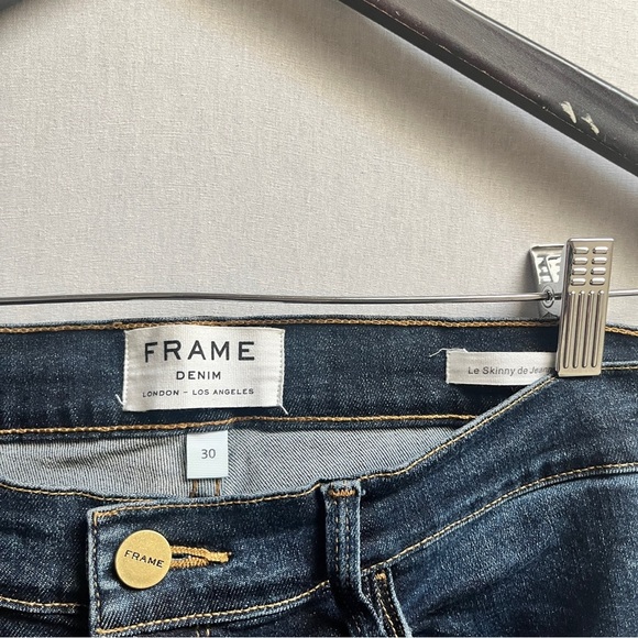 Frame Le Skinny de Jeanne Denim Jeans Sz 30 - Picture 8 of 13